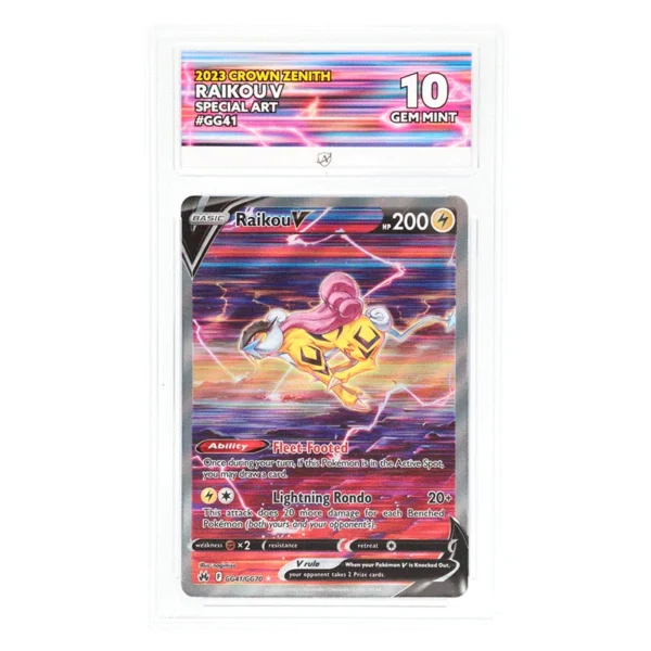 Pokemon - Sword & Shield - Crown Zenith - Raikou - GG41/GG70 (ACE Label 10 Graded Slab)